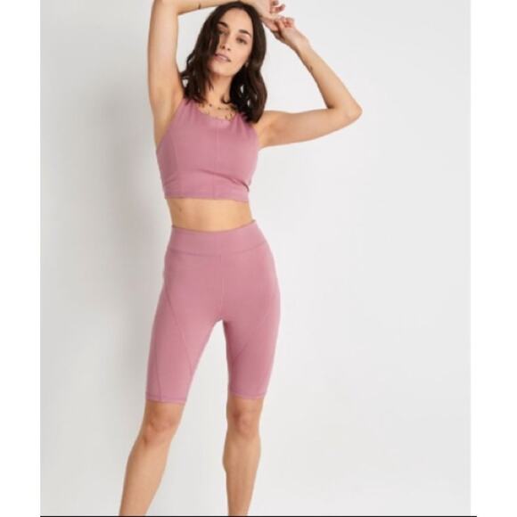 Free People Pants - FREE PEOPLE FP Movemenet NWT Biker Baby Shorts in Frosted Berry // XS